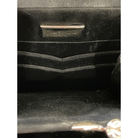 Vtg Judith Leiber Black Satin Bag Rhinestone Evening Purse Bonwit Teller‎ Dressy - Picture 10 of 11